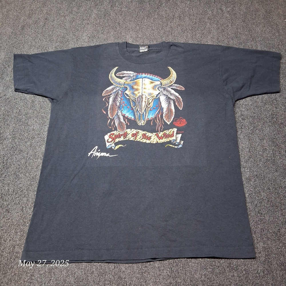 Vintage Spirit of The Wind T Shirt Size‎ XL Black BEST Single Stitch 90s Arizona